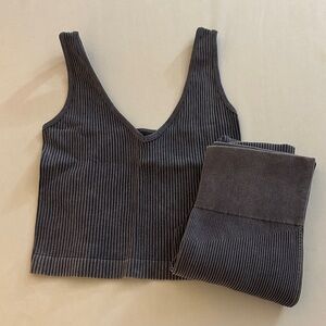 Ribbed Knit Tank and Pants Set